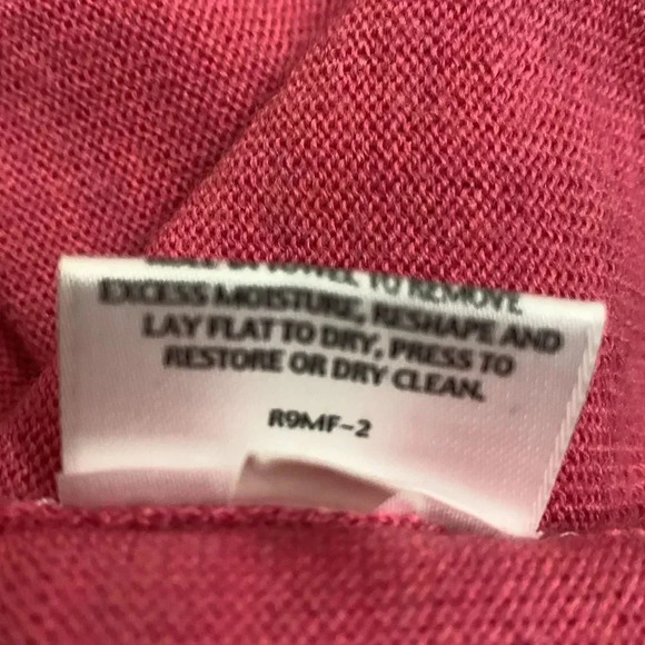 Eileen Fisher Merino Wool Pink Fushia Two Button V Neck Cardigan Size Large - Picture 13 of 13